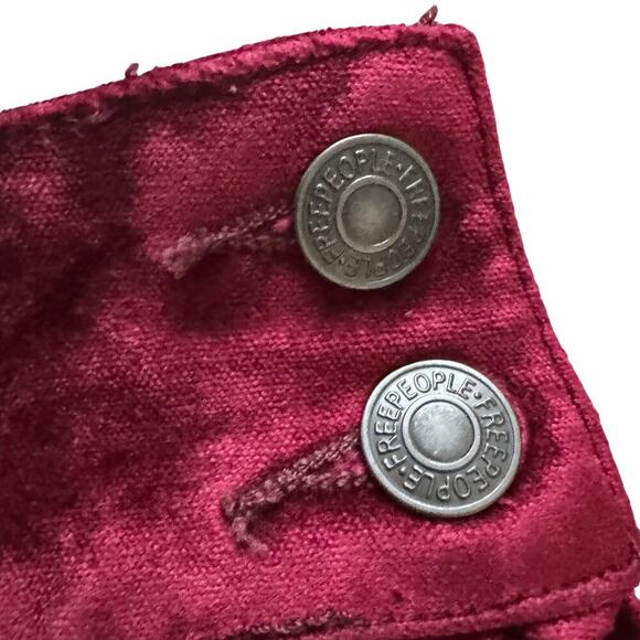 Free People Retro Velvet High Waist Mini Skirt 28 6 Burgundy Romantic Whimsigoth - Picture 3 of 14